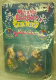 3807 NRFC Vintage Galoob Magic Diaper Babies Merbabies Figures