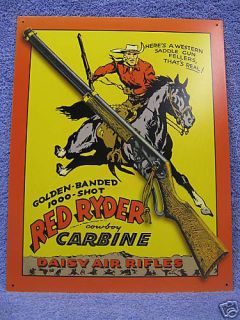 Daisy Red Ryder Carine Tin Metal Sign