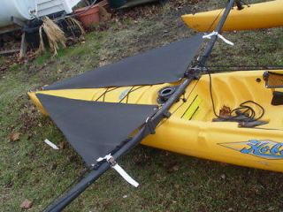 Black Spray Shield Set for Hobie Mirage Adventure Island kayak