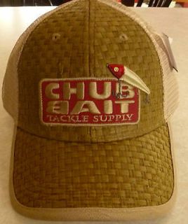 Chub Bait Tackle Supply Fishing Cap Hat Adult Adjustable New Straw