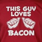 This Guy Loves Bacon Funny Bacon Meme Cool Food Burger Cook Chef Paleo