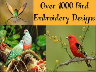 1000+ Birds and Birdhouses Embroidery Machine Designs  Pes Format