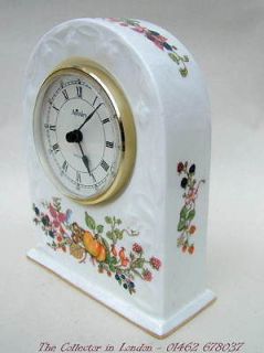 Aynsley Somerset Domed Ceramic Mantle Clock 15cmh German Quartz