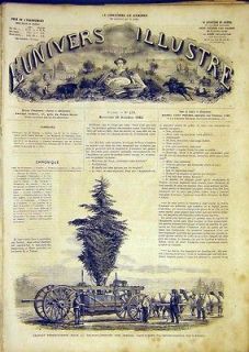 Chariot Trees Waggon Trailer Transport Print 1865