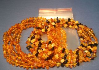 Lot Wholesale 10 Baltic Amber Baby Teething Necklaces Mixed Color