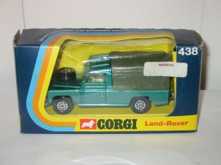 Corgi No 438 Land Rover Pick Up with Canopy   Green