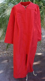 Graduation Gown RED MATTE Short 53   56 JOSTENS OAK HALL Choir
