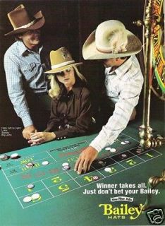 1981 Bailey Hats Luke Sassy Big John Cowboy Wheel of Fortune Gambling