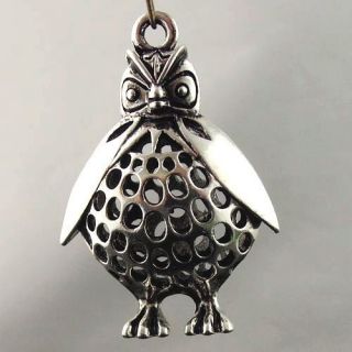 Style Silver Tone Alloy 3D Penguin Pendant Charm Jewelry Finding 5pcs