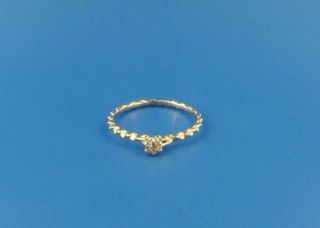 14K Gold Herringbone bracelet diamond cut & twisted with heart. Pretty