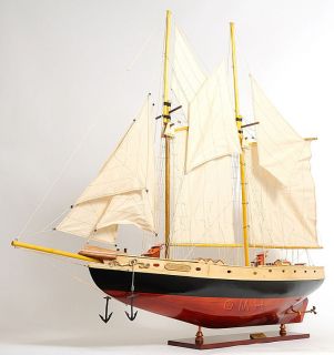 Schooner Bluenose II Wooden Ship Model 47 Sailboat Fully Assembled