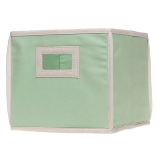 Canvas Storage Bin Pastel Green Folding Fabric Basket Kids Decor NIP