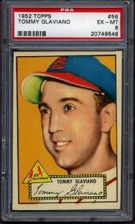 1952 TOPPS TOMMY GLAVIANO #56   ST. LOUIS CARDINALS   PSA 6 EX MT