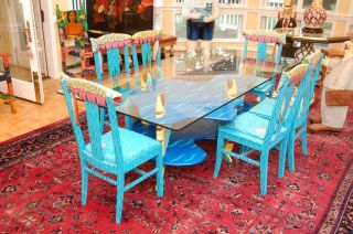 Tom Dolan Fishing Dining Table and 6 Chairs Neiman Marcus Great Beach