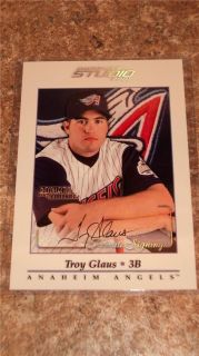 TROY GLAUS / 2001 STUDIO RECOLLE CTION PRIVATE SIGNINGS 5x7 09/82