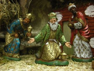 Nativity Wise men Pesebre Manger Scene Kings 4.5