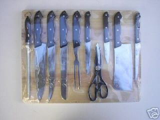 11 PC GERMAN STYLE KNIFE SET WITH CUTTING BOARD   NEW