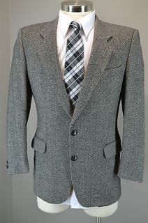 Scotts of London Mens Gray 100% Pure Wool Check Sport Coat Blazer