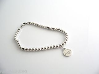 Tiffany & Co Return to Tiffany Silver Circle Mini Ball Bead Bracelet 7