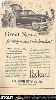 1948 Packard Bangor Maine Dealer Newspaper Ad
