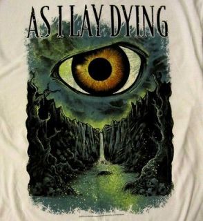 AS I LAY DYING cd lgo DEATH VALLEY Official White SHIRT SMALL new