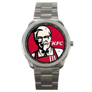 New KFC Kentucky Fried Chicken Colonel Sanders Logo Sport Metal Watch