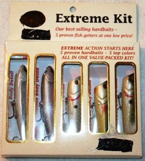 BASS PRO EXTREME KIT XPS TOP WATER LURES 5 PIECE SET NEW IN BOX LARGER