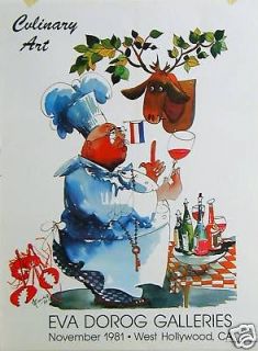 Leo Meiersdorff Culinary Art lithograph poster