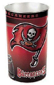 New Tampa Bay Buccaneers Team Logo NFL Metal 15 Wastebasket Trash Can
