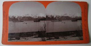 Steamer Queen at Haines Mission ALASKA Stereoview En Route to Klondike
