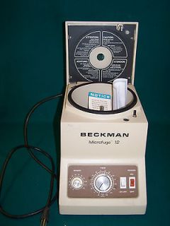 Beckman MicroFuge 12 Lab Chemistry Equipment Machine SpinCo