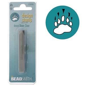 Bear Claw Footprint 6mm Design Stamp Metal Punch Blank Stamping