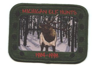 1984 1998 Michigan Elk hunts Patch rmef rocky mountain elk foundation
