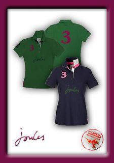 JOULES LADIES ORIGINAL BEAUFORT POLO SHIRT   NAVY OR GREEN   BNWT FOR