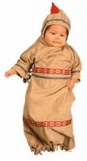 Newborn Baby Indian Papoose Halloween Holiday Costume (Size 6 9
