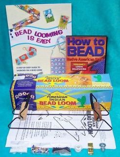 SUPERIOR AMERICAN INDIAN BEAD LOOM BOOK DVD KIT, SAVE!!