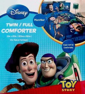 TOY STORY BLUE TWIN COMFORTER SHEETS 4PC BEDDING SET NEW