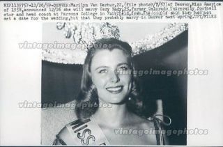 1959 Marilyn Van Derbur Miss America Crown Tiara Sash Beauty Winner