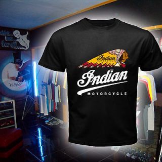 Indian Motorcycle Logo Black T Shirt Size S M L XL XXL XXXL