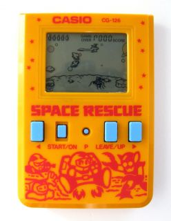 RARE VINTAGE 1988 LCD CASIO MODEL CG 126 SPACE RESCUE ELECTRONIC GAME