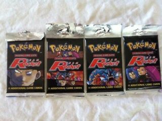 Pokemon Team Rocket Booster Packs MINT 4 Different Covers