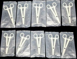 Disposable Slotted Navel Belly Button Forceps Clamps Piercing Tools