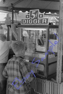 Claw Vending 5 Cent Machine Crane Digger Boy Carnival Fair Reprint