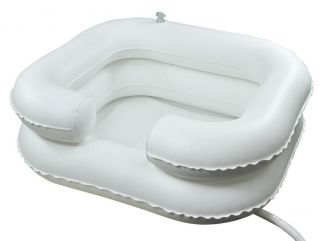 BLOW UP INFLATABLE BASIN SINK WASH HAIR IN BED CAMPING ETC AIDAPT