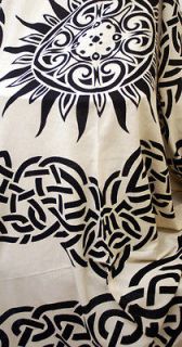 Larp/ Gothic/Steampu nk/White Celtic Knotwork BLANKET THROW Double Bed