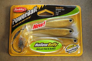 Powerbait Swimbait Hollow Belly 5 Hitch color BCHBSB5 3 count nc
