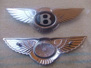 Bentley Black Label Badge, crome, small model 3 5/8 large, 2 pins for