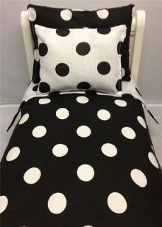 black and white polka dot bedding