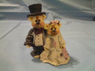 SHELLY BEARS 1997 BRIDAL BEAR PAIR NUMBERED HEARTFELT COLLECTIBLES