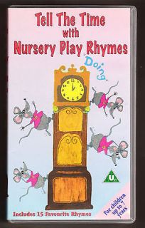 TELL THE TIME WITH NURSERY PLAY RHYMES   VHS PAL (UK) VIDEO